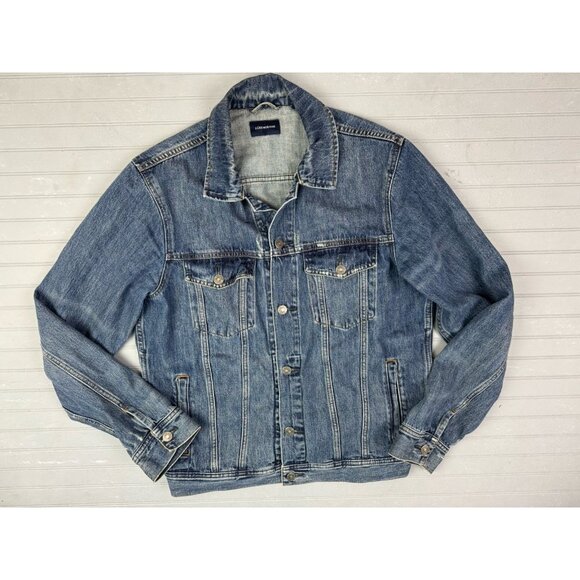 J Crew Size M Mens Denim Jean Jacket Med Wash - Picture 1 of 4